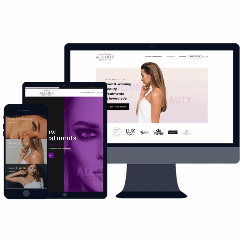 project allure beauty web responsive